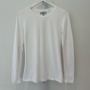 TEE WHITE 100% PIMA COTTON LONG SLEEVE T-SHIRT SIZE S #1